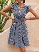 Elevate Your Summer Style with the Chic Striped Midi Dress by MADISON-1